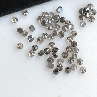 1mm/1.5mm/2mm/3mm Round Brilliant Cut Salt And Pepper Melee Diamonds Loose, Faceted Natural Loose Accent Diamonds, DDS701/3