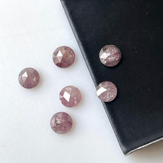 1 Piece 4mm Approx Round Shaped Pink Rose Cut Loose Diamond, Faceted Rose Cut Flat Back Pink Diamond Cabochon, DDS700/19