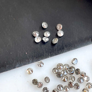 1mm/1.5mm/2mm/3mm Round Brilliant Cut Salt And Pepper Melee Diamonds Loose, Faceted Natural Loose Accent Diamonds, DDS701/3