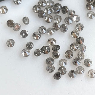 1mm/1.5mm/2mm/3mm Round Brilliant Cut Salt And Pepper Melee Diamonds Loose, Faceted Natural Loose Accent Diamonds, DDS701/3