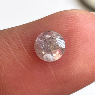 OOAK 4.7mm/0.43 CTW Pink Round Faceted Rose Cut Diamond Loose, Natural Conflict Free Earth Mined Pink Loose Diamond For Ring, DDS698/5