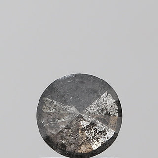 0.84CTW/5.8mm Natural Clear Grey/Black Salt And Pepper Solitaire Loose Diamond, Round Brilliant Cut Faceted Diamond Loose For Ring, DDS694/2