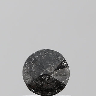 0.75CTW/5.2mm Natural Clear Black Salt And Pepper Solitaire Loose Diamond, Round Brilliant Cut Faceted Diamond Loose For Ring, DDS694/4