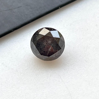 0.72CTW/5.2mm Natural Clear Grey/Black Salt And Pepper Solitaire Round Brilliant Cut Faceted Diamond Loose For Ring, DDS694/6