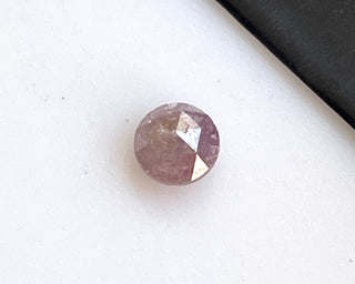 OOAK 3.7mm/0.21 CTW Pink Round Faceted Rose Cut Diamond Loose, Natural Conflict Free Earth Mined Pink Loose Diamond For Ring, DDS698/7