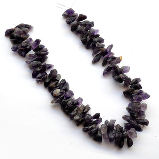 Natural Raw Purple Amethyst Stick Beads, 14mm to 28mm Natural Rough Amethyst Stick Beads, Sold As 9 Inch/18 Inch Strand, GDS2037