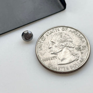 0.75CTW/5.2mm Natural Clear Black Salt And Pepper Solitaire Loose Diamond, Round Brilliant Cut Faceted Diamond Loose For Ring, DDS694/4