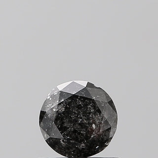 0.75CTW/5.2mm Natural Clear Black Salt And Pepper Solitaire Loose Diamond, Round Brilliant Cut Faceted Diamond Loose For Ring, DDS694/4