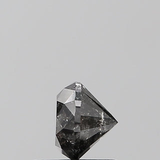 0.75CTW/5.2mm Natural Clear Black Salt And Pepper Solitaire Loose Diamond, Round Brilliant Cut Faceted Diamond Loose For Ring, DDS694/4