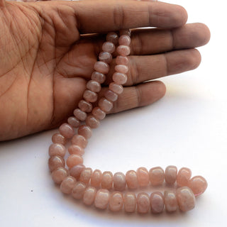 Morganite Smooth Rondelle Beads, 8mm To 14mm Morganite Stone, Pink Aquamarine Morganite Necklace, Sold As 8 Inch/16 Inch Strand, GDS2045