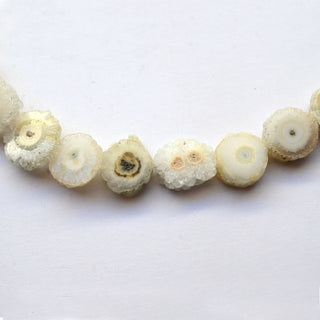 Natural Solar Quartz Beads, 15mm/20mm Approx White Solar Quartz Beads, 12 Inch Strand, Solar Quartz Jewelry, GDS2042