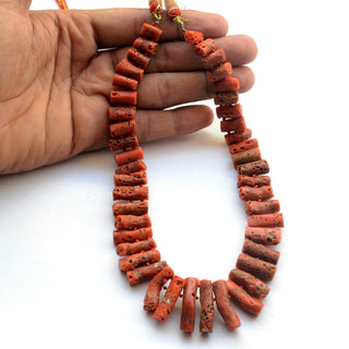 Natural Italian Coral Layout Necklace Gemstones Loose, 11mm to 30mm Natural Coral Raw Rough Loose Gemstone, Sold As 14 Inch Strand, GDS2057