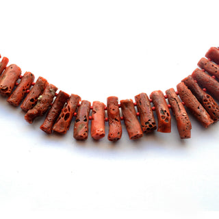 Natural Italian Coral Layout Necklace Gemstones Loose, 11mm to 25mm Natural Coral Raw Rough Loose Gemstone, Sold As 16 Inch Strand, GDS2058