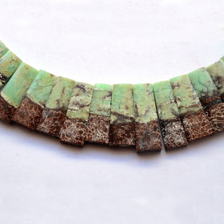 Natural Chrysoprase Layout Necklace Gemstone, 17" 15mm To 30mm Bib Necklace Cleopatra Necklace Collar Necklace For Women, GDS2059