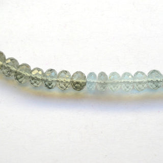 Shaded Green 7mm/8mm to 9mm  Moss Aquamarine Faceted Rondelle Beads, Aquamarine Loose Gemstone Beads, Sold As 7 Inch/14 Inch Strand, GDS2062