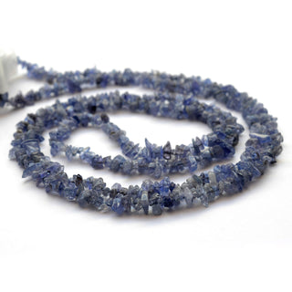 Smooth Blue Tanzanite Uncut Beads, 4mm To 6mm Natural Tanzanite Chips Beads, Sold As 32 Inch Strand, GDS2025