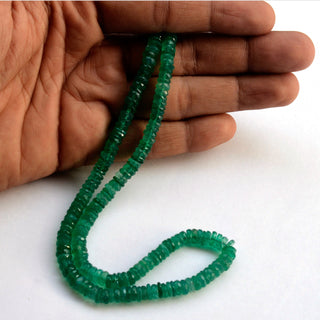 Natural Green Onyx Faceted Tyre Rondelle Beads, 6.5mm Green Onyx Loose Heishi Gemstone Beads, Sold As 16 Inch Strand, GDS2082