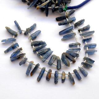 Natural Blue Kyanite Stick Beads, 12-19mm/17-26mm/22-36mm Rough Kyanite Raw Sticks, Sold As 7 Inch/14 Inch Strand, GDS2040