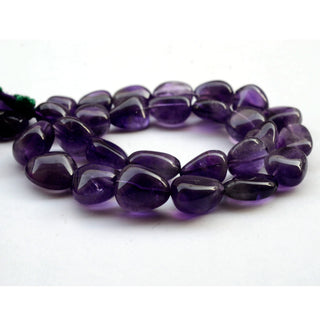 Amethyst Smooth Oval Tumble Beads, 12mm to 19mm Light Purple Loose Gemstone Tumble Beads, Sold As 16 Inch Strand, GDS2088