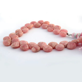 Natural Rhodochrosite Smooth Heart Briolette Beads, 8mm/9mm/10mm Pink Rhodochrosite Gemstone Beads, Sold As 8 & 4 Inch Strand, GDS2094