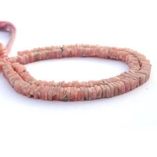 Natural Rhodochrosite Smooth Square Shaped Heishi Beads, 6mm Loose Gemstone Heishi Beads, Sold As 8 Inch/16 Inch Strand, GDS2097