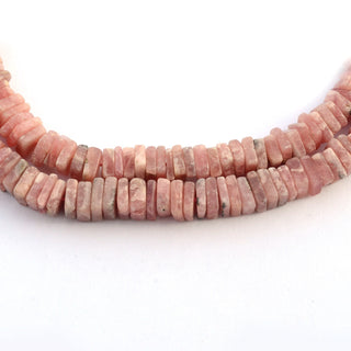 Natural Rhodochrosite Smooth Square Shaped Heishi Beads, 6mm Loose Gemstone Heishi Beads, Sold As 8 Inch/16 Inch Strand, GDS2097