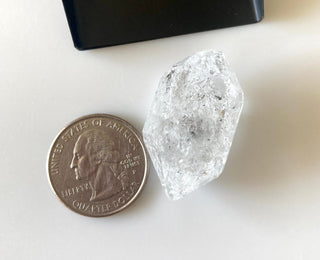 OOAK Huge 34x20mm Clear White Herkimer Diamond Loose, Raw Rough Herkimer Diamond Crystal Gemstone, Collectable Piece, GDS2123/4