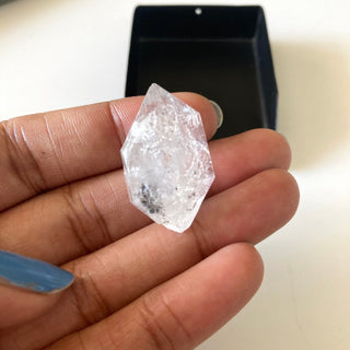 OOAK Huge 26x14mm Clear White Herkimer Diamond Loose, Raw Rough Herkimer Diamond Crystal Gemstone, Collectable Piece, GDS2123/9