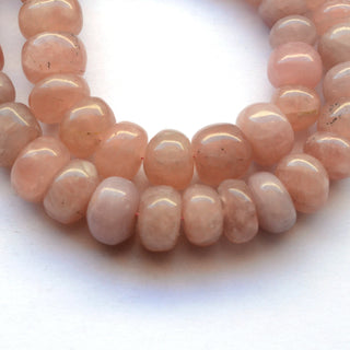 Morganite Smooth Rondelle Beads, 8mm To 14mm Morganite Stone, Pink Aquamarine Morganite Necklace, Sold As 8 Inch/16 Inch Strand, GDS2045