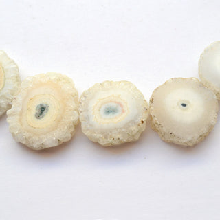 Natural Solar Quartz Beads, 15mm/20mm Approx White Solar Quartz Beads, 12 Inch Strand, Solar Quartz Jewelry, GDS2042