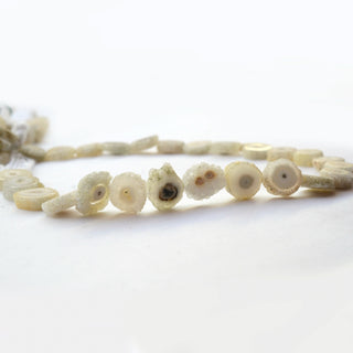 Natural Solar Quartz Beads, 15mm/20mm Approx White Solar Quartz Beads, 12 Inch Strand, Solar Quartz Jewelry, GDS2042