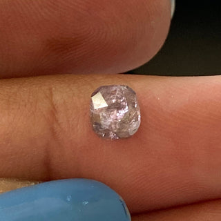 5.2mm/0.80CTW Fancy Vivid Pink Purple Cushion Shaped Faceted Double Cut Loose Diamond, Pink Untreated Diamond Loose For Ring, DDS704/7
