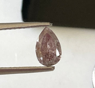 6.4mm/0.51CTW Fancy Light Pink I3 Clarity Pear Shape Faceted Double Cut Loose Diamond, Natural Pink Untreated Diamond For Ring, DDS704/12