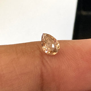 0.33CTW/5.5mm Fancy Brownish Orangy Pink I2 Clarity Pear Shaped Faceted Diamond Loose, Natural Brown Loose Diamond For Ring, DDS704/18