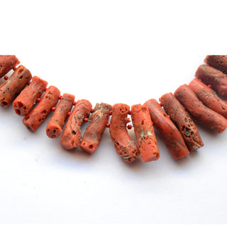 Natural Italian Coral Layout Necklace Gemstones Loose, 11mm to 30mm Natural Coral Raw Rough Loose Gemstone, Sold As 14 Inch Strand, GDS2057