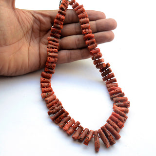 Natural Italian Coral Layout Necklace Gemstones Loose, 11mm to 25mm Natural Coral Raw Rough Loose Gemstone, Sold As 16 Inch Strand, GDS2058