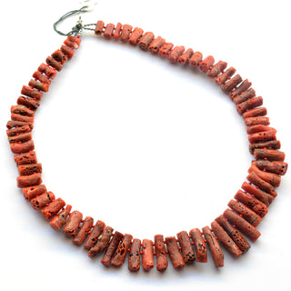 Natural Italian Coral Layout Necklace Gemstones Loose, 11mm to 25mm Natural Coral Raw Rough Loose Gemstone, Sold As 16 Inch Strand, GDS2058