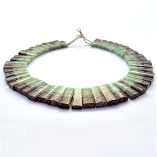 Natural Chrysoprase Layout Necklace Gemstone, 17" 15mm To 30mm Bib Necklace Cleopatra Necklace Collar Necklace For Women, GDS2059