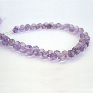 Natural Pink Amethyst Onion Shaped Faceted Briolette Beads, 6mm/7mm Loose Pink Amethyst Gemstone Beads, Sold As 8 Inch Strand, GDS2071