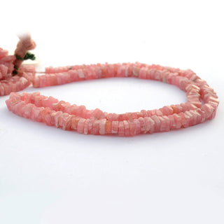 Natural Rhodochrosite Smooth Square Shaped Heishi Beads, 5mm/6mm Loose Gemstone Heishi Beads, Sold As 8 Inch/16 Inch Strand, GDS2095