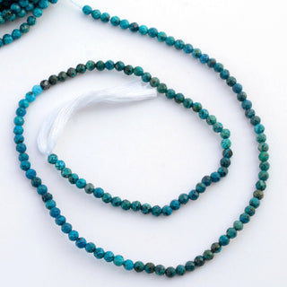 Chrysocolla Faceted Shaded Rondelle Beads, 3mm Chrysocolla Turquoise Color Rondelles Gemstone Beads, Sold As 12 Inch Strand, GDS2110