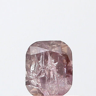 4.3mm/0.40CTW Fancy Pink Purple I3 Clarity Cushion Shaped Faceted Diamond, Not Enhanced, Pink Rose Cut Double Cut Diamond Loose, DDS704/39