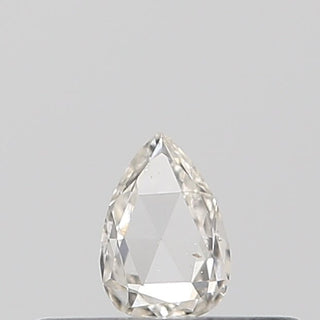 0.09CTW/3.4mm Clear White Pear Shaped Rose Cut Diamond Loose, Faceted Rose Cut Diamond Loose For Ring, DDS695/5