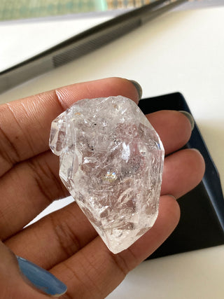 OOAK Huge 41x27mm Clear White Herkimer Diamond Loose, Raw Rough Herkimer Diamond Cluster Loose Gemstone, Single Collectable Piece, GDS2123/2