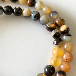 Natural Boulder Opal Smooth Round Beads 4mm and 4.5mm Boulder Opal Smooth Ball Beads Jewelry Making Design For Bracelet