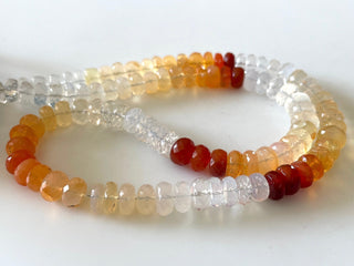 Natural Fire Opal Faceted Rondelle Beads, 6.5mm to 7mm Fire Opal gemstone Beads, Fire Opal Stone Jewelry, Sold As 16 Inch Strand, GDS2154