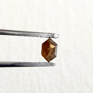 6.3mm/0.61CTW Shield Shaped Clear Red/Brown Salt And Pepper Rose Cut Diamond Loose, Faceted Rose Cut Loose Diamond For Ring, DDS711/29