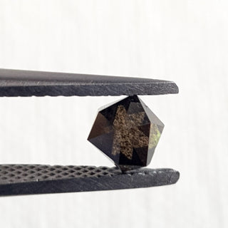 4.7mm/0.92CTW Clear Grey/Black Crystal Shaped Salt And Pepper Loose Diamond, Natural Polished Faceted Raw Rough Diamond Loose, DDS711/45