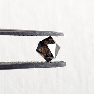 4.7mm/0.92CTW Clear Grey/Black Crystal Shaped Salt And Pepper Loose Diamond, Natural Polished Faceted Raw Rough Diamond Loose, DDS711/45