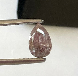 6.4mm/0.51CTW Fancy Light Pink I3 Clarity Pear Shape Faceted Double Cut Loose Diamond, Natural Pink Untreated Diamond For Ring, DDS704/12